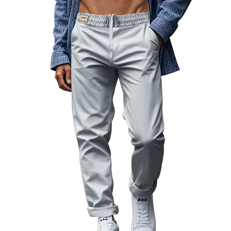 Men's tapered chino pants with turn-up hem and subtle crease Mune Fashion