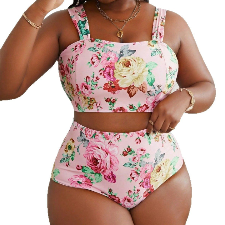 Women's Colorful Floral Bikini in Retro Style Mune Fashion