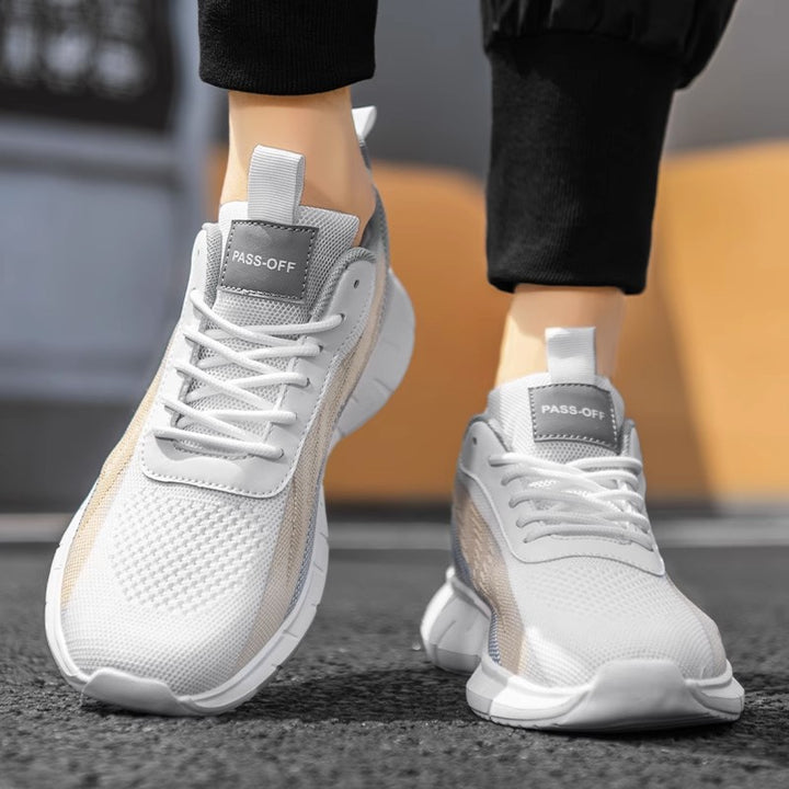 Men's breathable lightweight running and leisure sneakers with cushioning sole Mune Fashion
