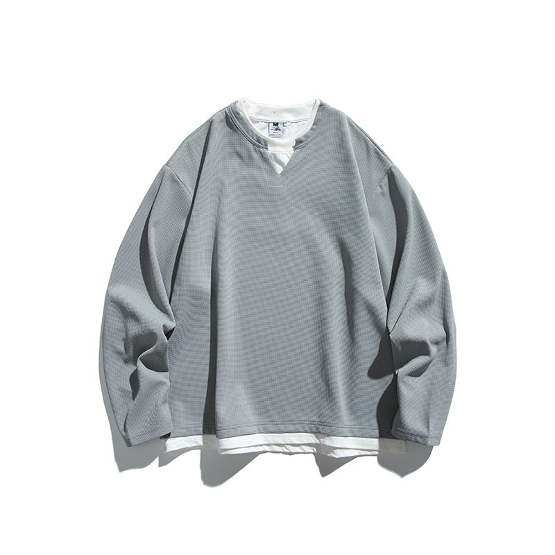 Unisex Oversize-Layering-Sweatshirt with V-insert and visible inner layer Mune Fashion