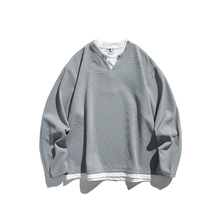 Unisex Oversize-Layering-Sweatshirt with V-insert and visible inner layer Mune Fashion