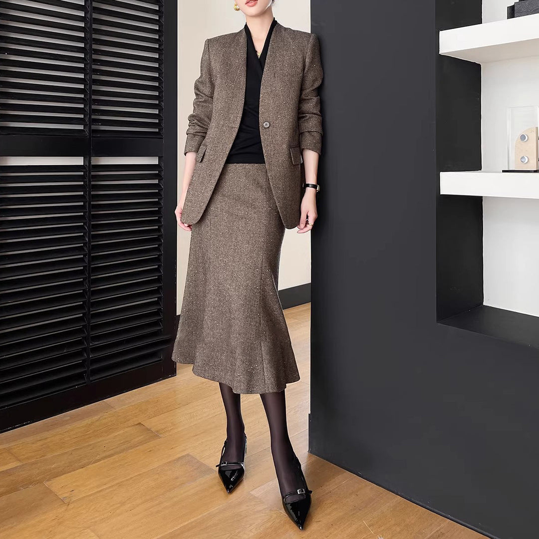 Women Elegant Two-Piece with Chic Cut Mune Fashion