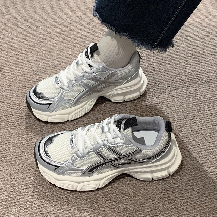Women's Sporty Lifestyle Sneakers with Breathable Upper Material Mune Fashion