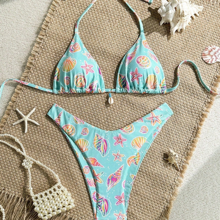 Women's Triangle Bikini with Maritime Decorations Mune Fashion