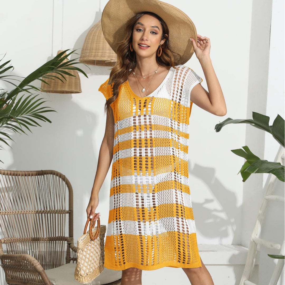 Ladies Airy Crochet Beach Dress Mune Fashion