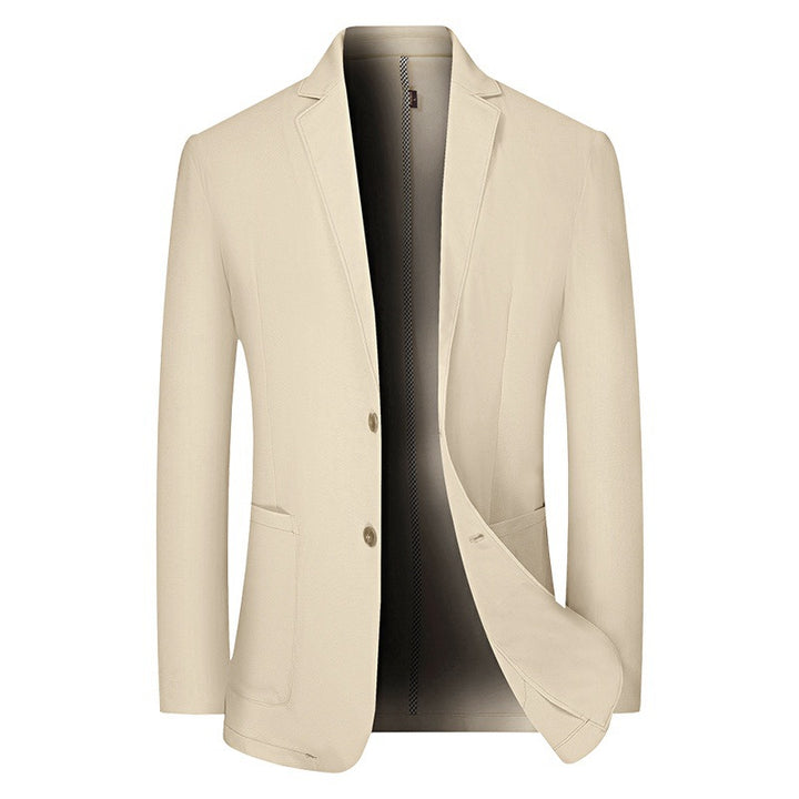 Men's lightweight half-lined cotton blazer with notch lapels and patch pockets Mune Fashion