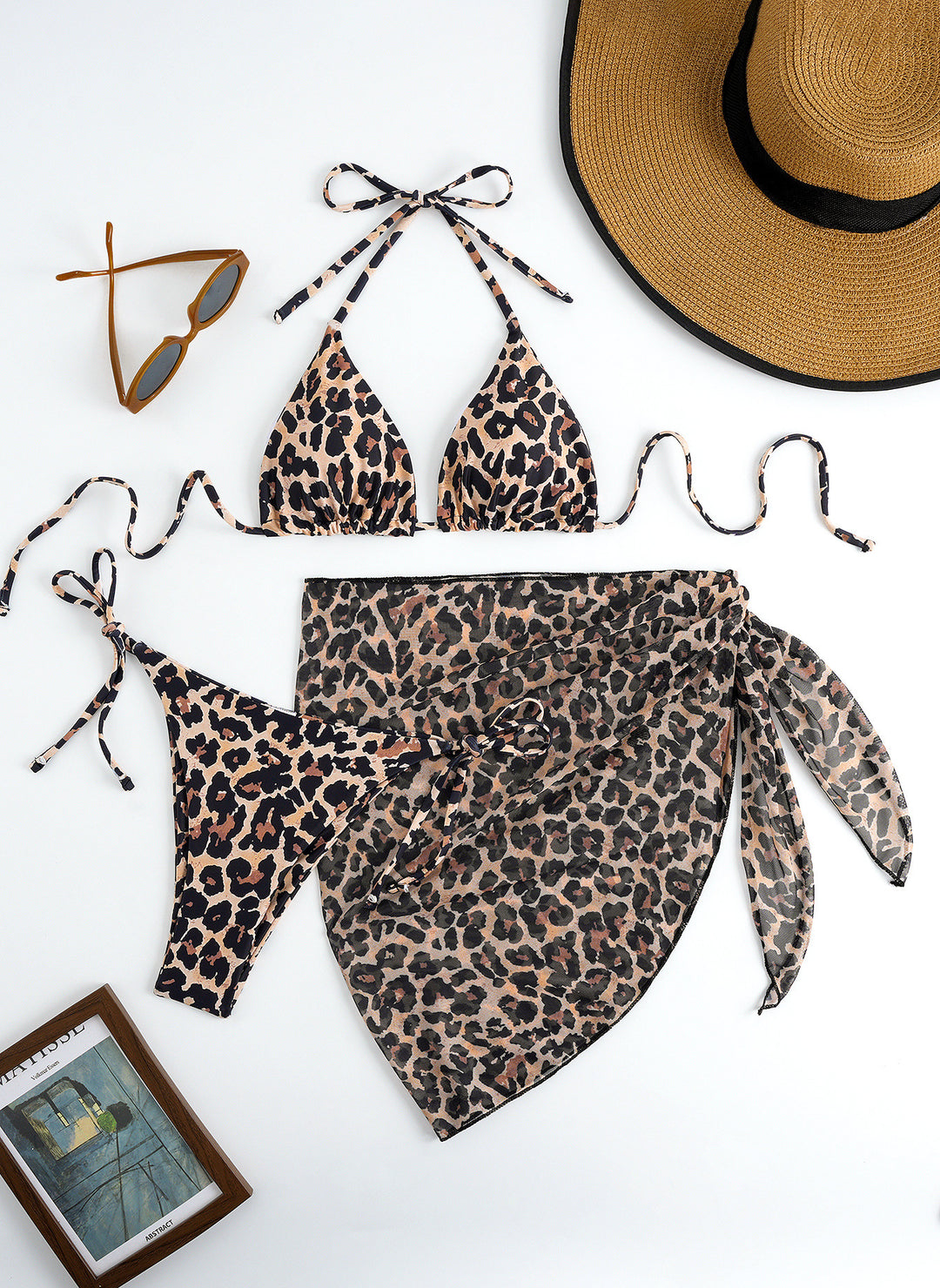 Women's Triangle Bikini Set with Elegant Wrap Skirt Mune Fashion