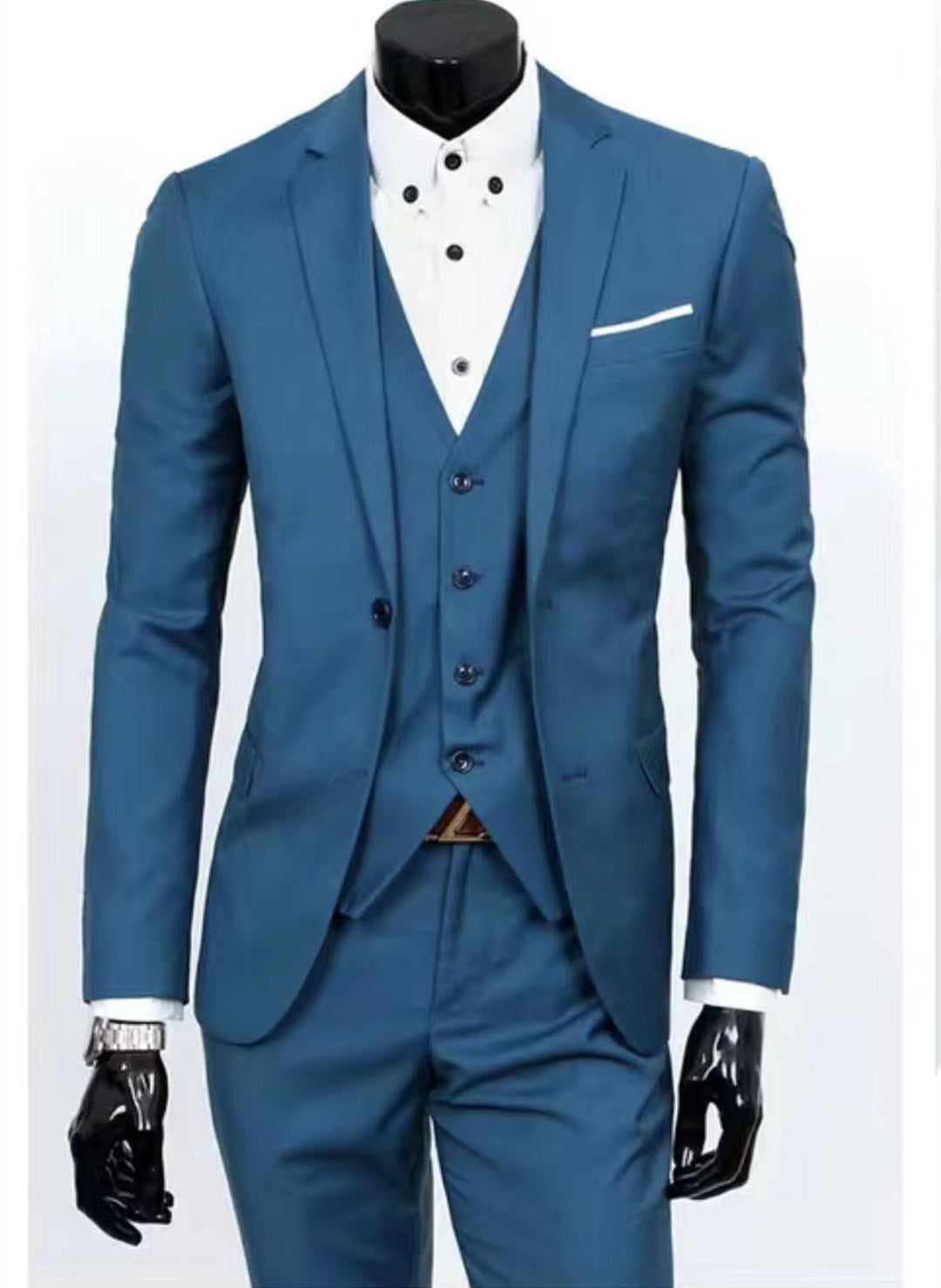 Men's slim three-piece business suit with waistcoat Mune Fashion