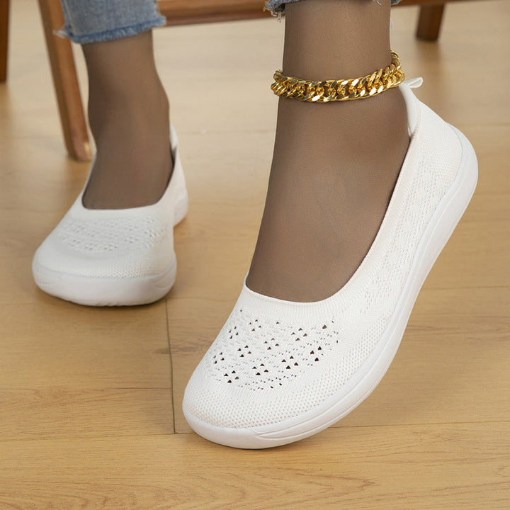 Ladies Breathable Knit Slippers with Ergonomic Memory Footbed Mune Fashion