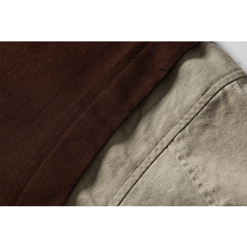 Men's utility vest with multifunctional pockets, half zip and integrated shirt layer Mune Fashion