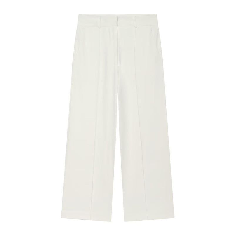Women High-waisted wide Culotte pants with crease and pleats Mune Fashion
