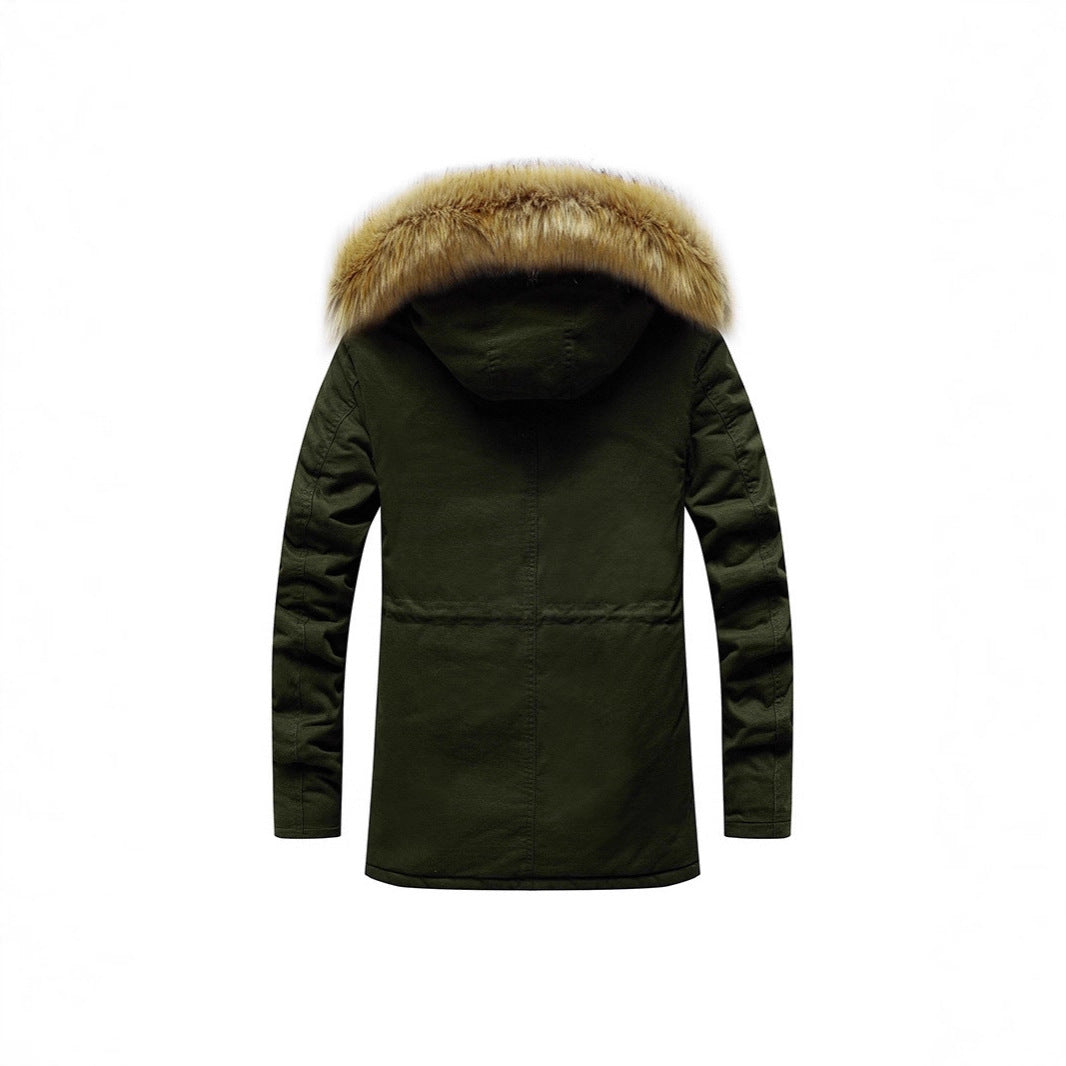 Men's winter parka with faux fur hood and teddy lining Mune Fashion