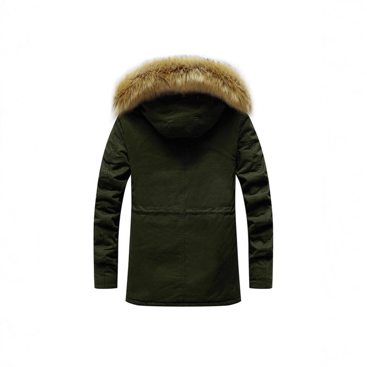 Men's winter parka with faux fur hood and teddy lining Mune Fashion