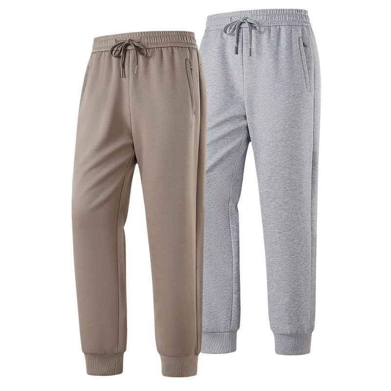 Men's Slim-Fit Leisure Pants made from breathable functional fleece with drawstring waistband, zip pockets & ribbed cuffs Mune Fashion