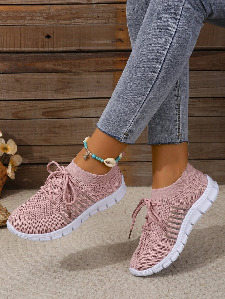 Women's  lightweight knitted sneaker slippers with sock-like shaft and flexible sole Mune Fashion