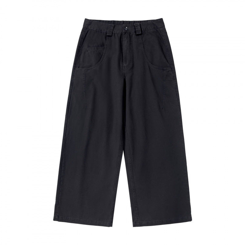 Women Wide Highwaist Culotte Pants with Utility Pockets and Casual Cropped Silhouette Mune Fashion