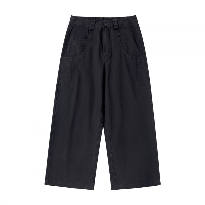 Women Wide Highwaist Culotte Pants with Utility Pockets and Casual Cropped Silhouette Mune Fashion