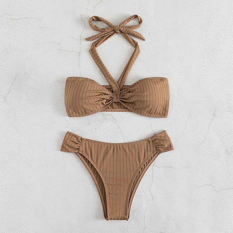 Women's Bandeau Bikini with sophisticated knot design Mune Fashion