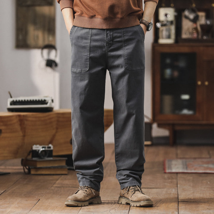 Men's loose workwear pants with patch front pockets Drune