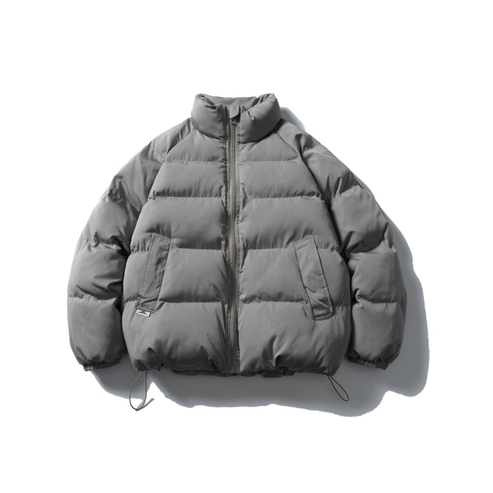 Unisex Short Cut Quilted Jacket in Boxy Cut with High Collar and Drawstring Mune Fashion