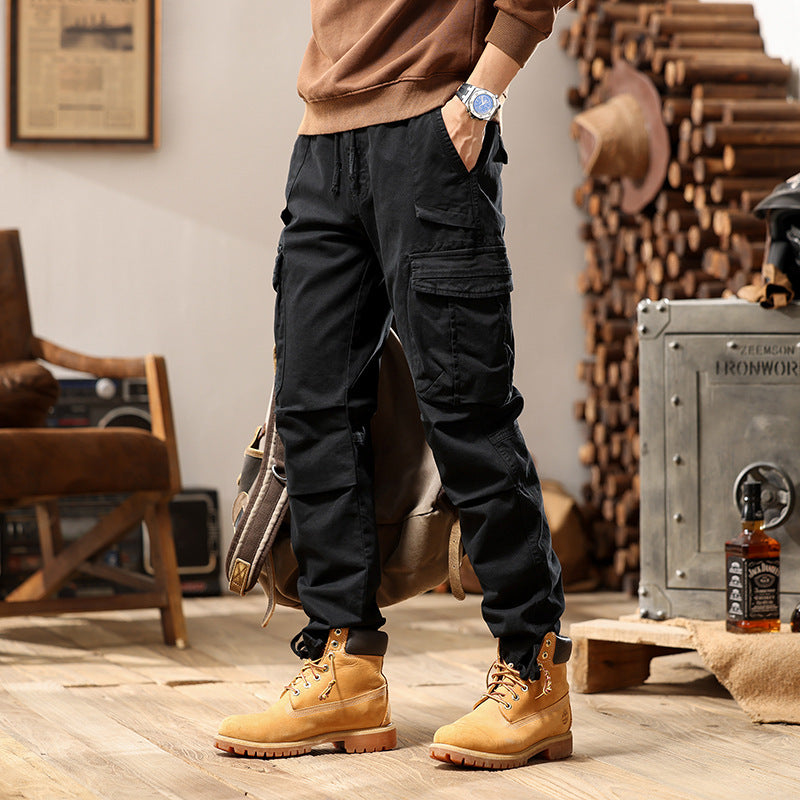 Men's Tactical Cargo Pants with Ankle Cuffs and Multiple Pockets Mune Fashion