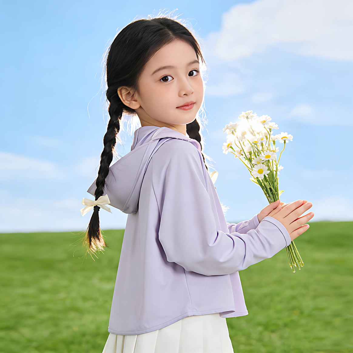 Girl Lightweight UV Protection Hoodie Mune Fashion