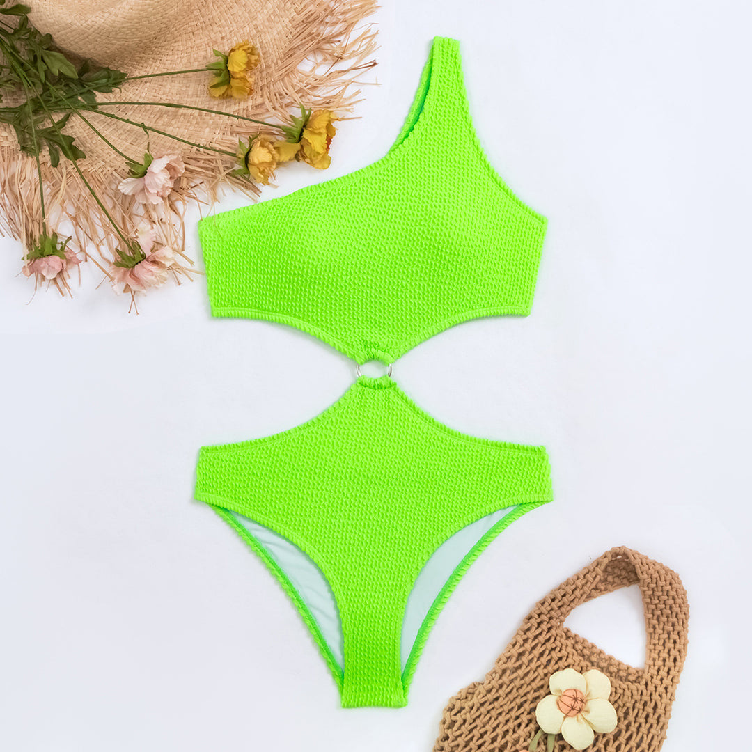 Women One-Sided Cut-Out Bikini Mune Fashion