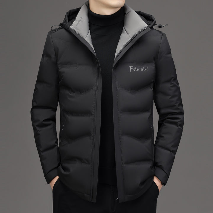 Men's quilted jacket with hood and slim thermal lining Mune Fashion