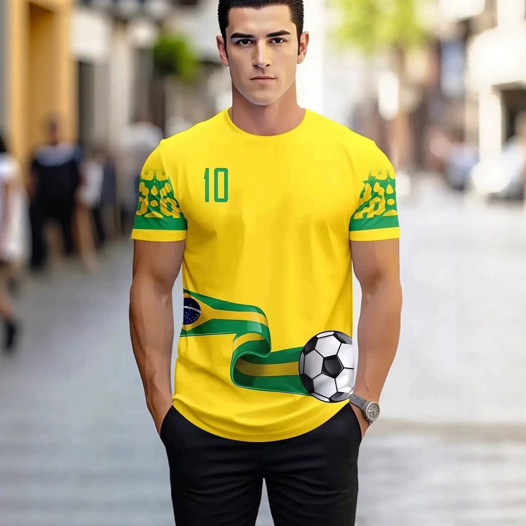 Unisex nan sports Fan jersey in retro cut with contrasting stripes and distinctive chest print Mune Fashion
