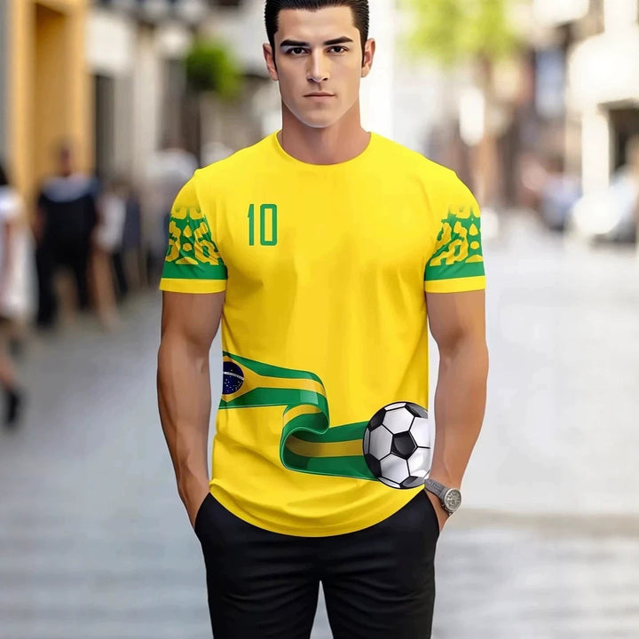 Unisex nan sports Fan jersey in retro cut with contrasting stripes and distinctive chest print Mune Fashion