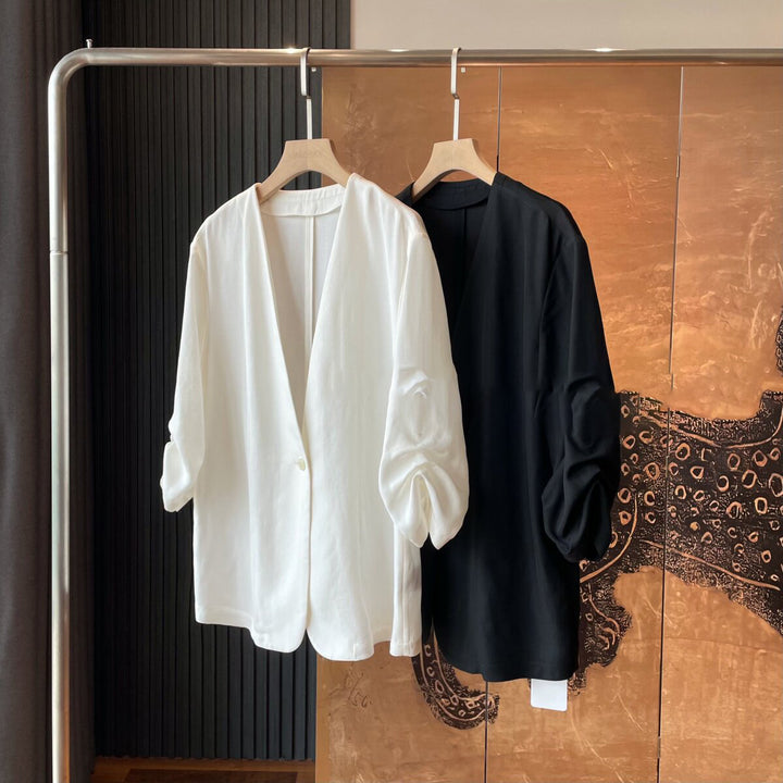 Women Elegant Blouse with Radiant Button Detail Mune Fashion