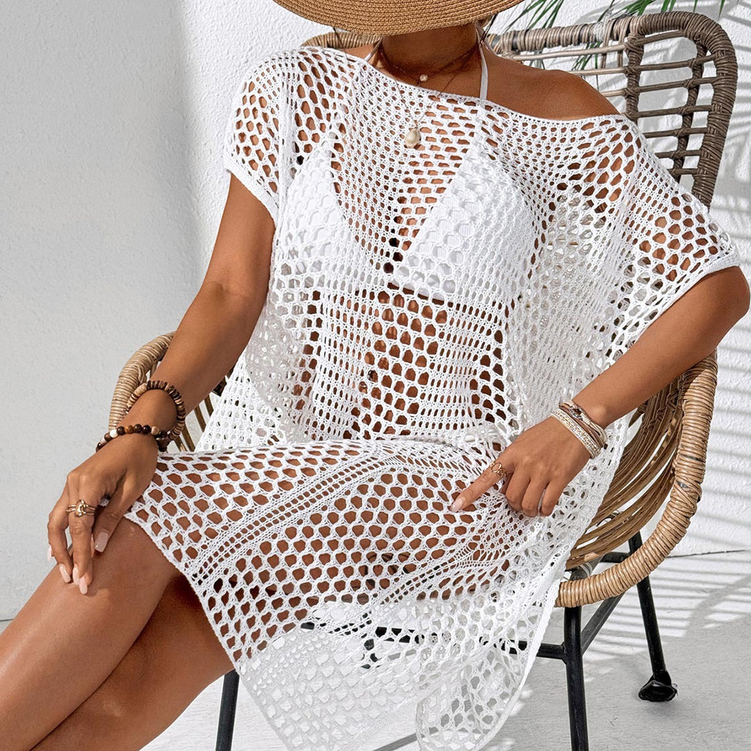 Women elegant crochet beach cover-up Mune Fashion