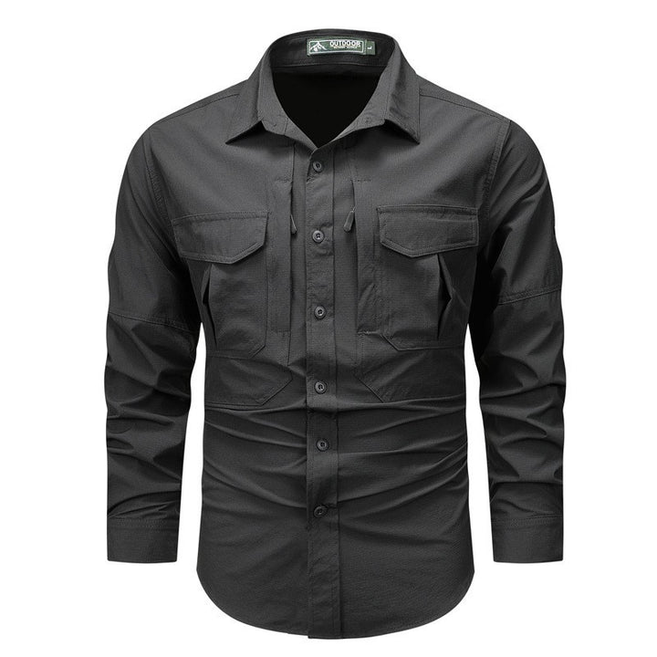 Men's outdoor functional shirt with practical pockets