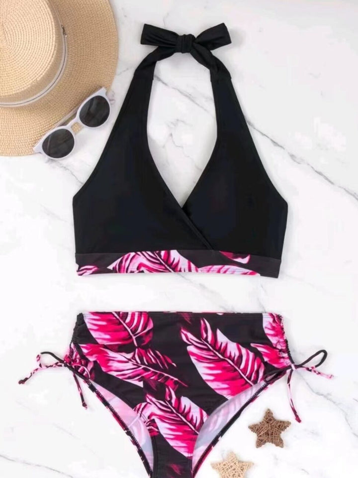 Women's bikini set with sophisticated wrap top and adjustable side Mune Fashion