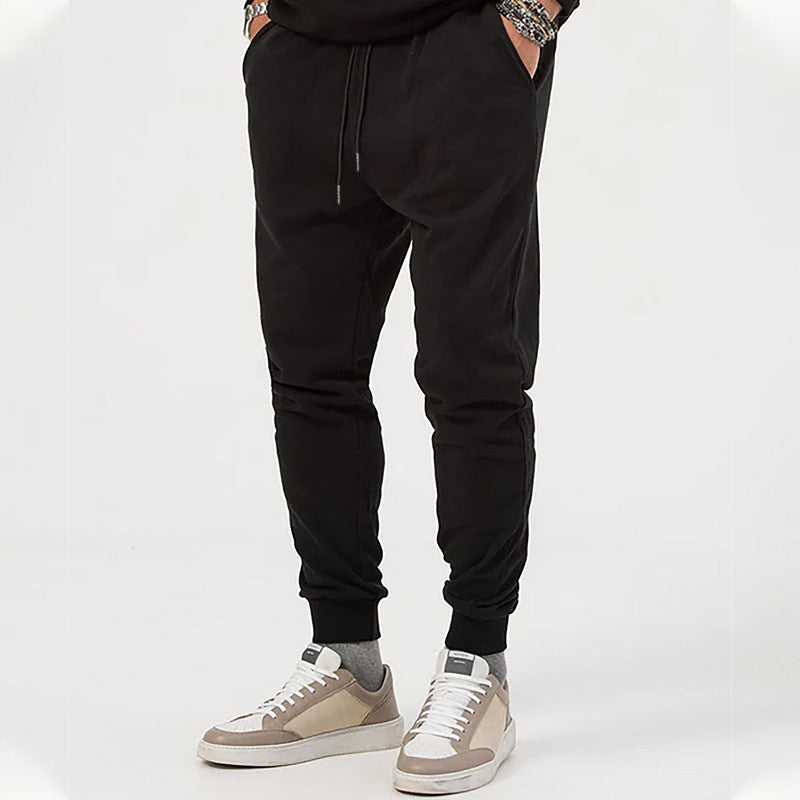 Men's jersey sweatpants in a tapered cut with concealed drawstring and shape-stable ankle cuffs Mune Fashion
