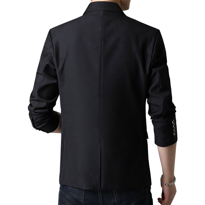 Men's Slim Business Blazer with Minimalist Design and Stretch Comfort Mune Fashion