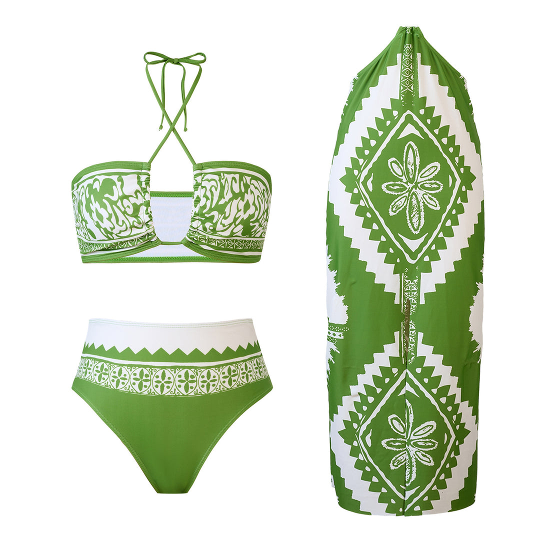 Women's bikini set with bandeau top and matching pareo Mune Fashion