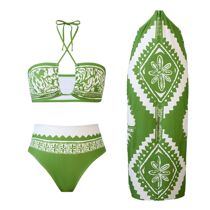 Women's bikini set with bandeau top and matching pareo Mune Fashion