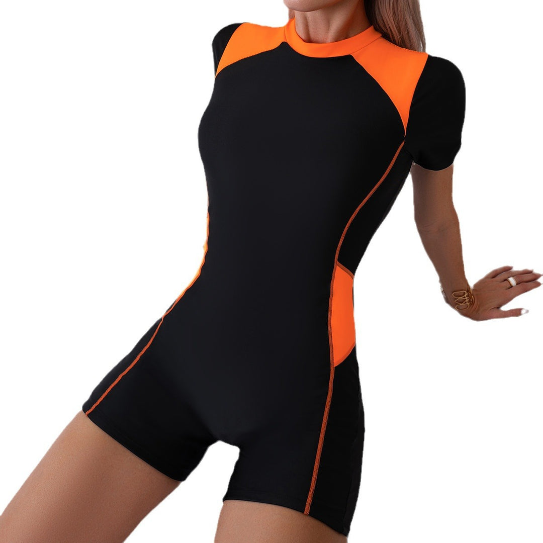 Women's Sporty Swimsuit with Short Sleeves Mune Fashion