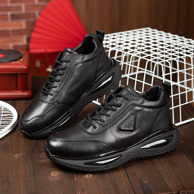 Men's Sporty Leather Sneakers Mune Fashion