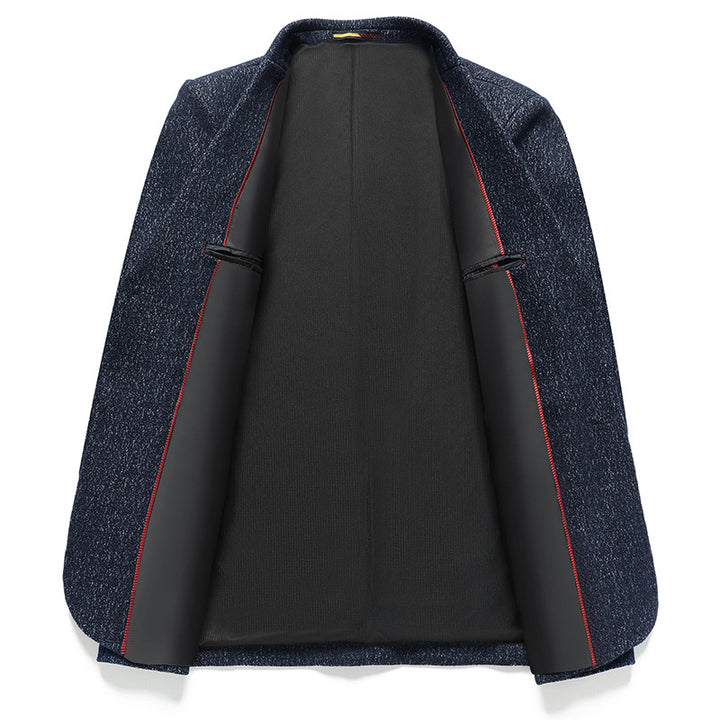 Men's Elegant Structured Business Blazer with Patch Pockets Mune Fashion