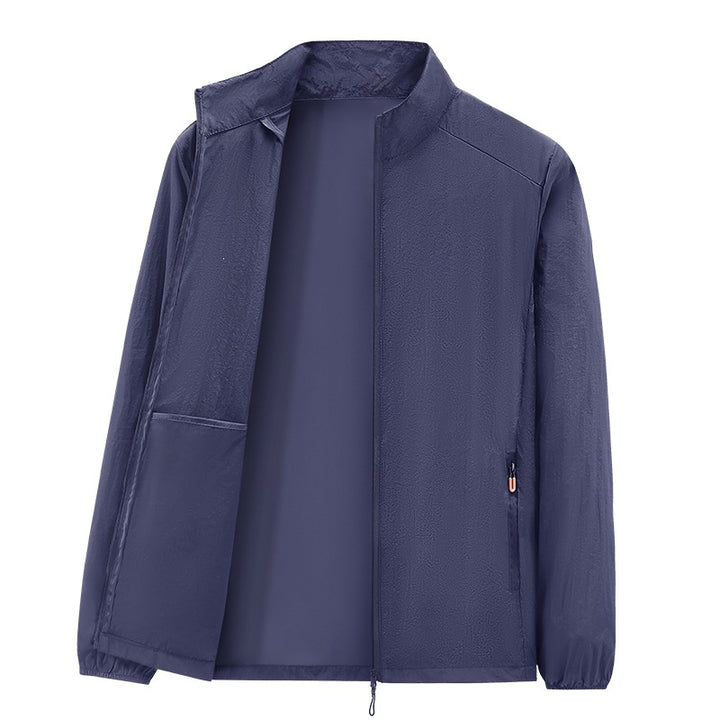 Men's ultralight packable windbreaker with inner pocket, stand-up collar & zippered pockets Mune Fashion