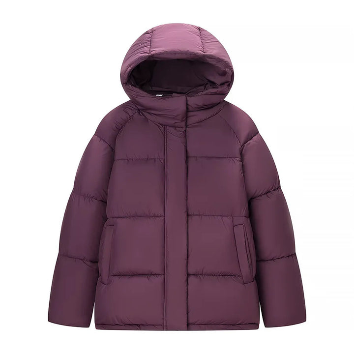 Women's non-quilted hooded puffer jacket in oversized boxy cut Mune Fashion