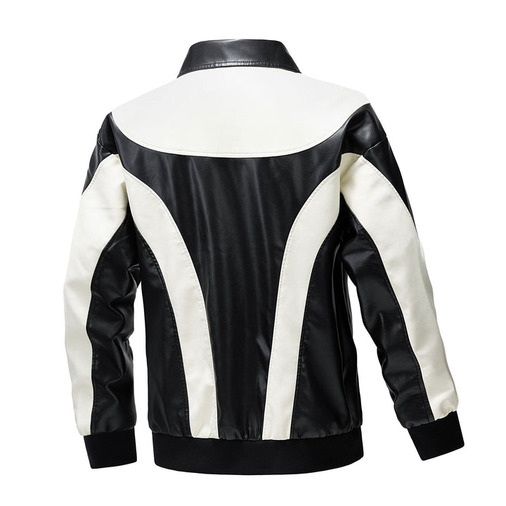 Men's Sporty Leather Jacket Mune Fashion