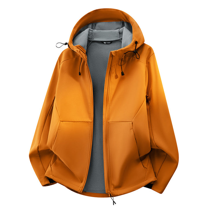 Unisex Softshell transitional jacket with fleece lining, hood & water-repellent coating Mune Fashion