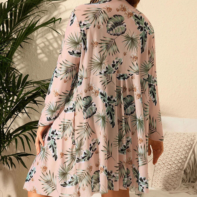 Women's bikini set with floral wrap top and high-cut pants Mune Fashion