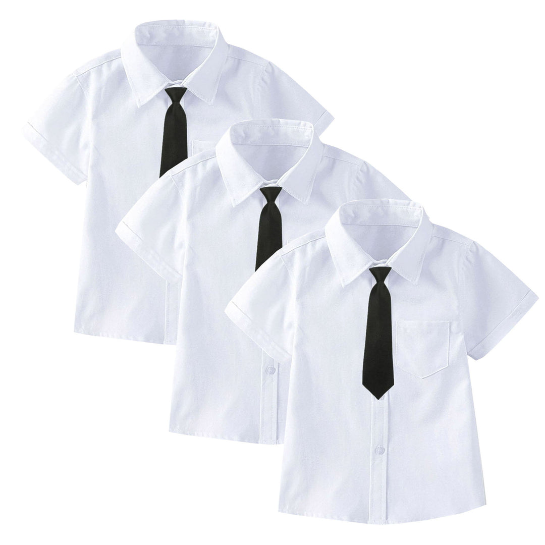 Boys Short Sleeve Shirt with Tie Mune Fashion