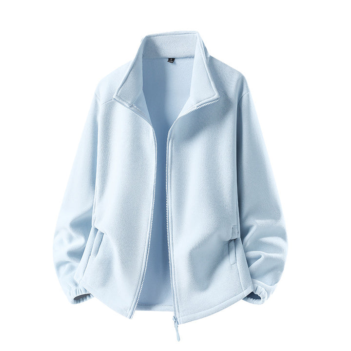 Women's fleece jacket with stand-up collar, full-length zipper, and thermal insulation Mune Fashion