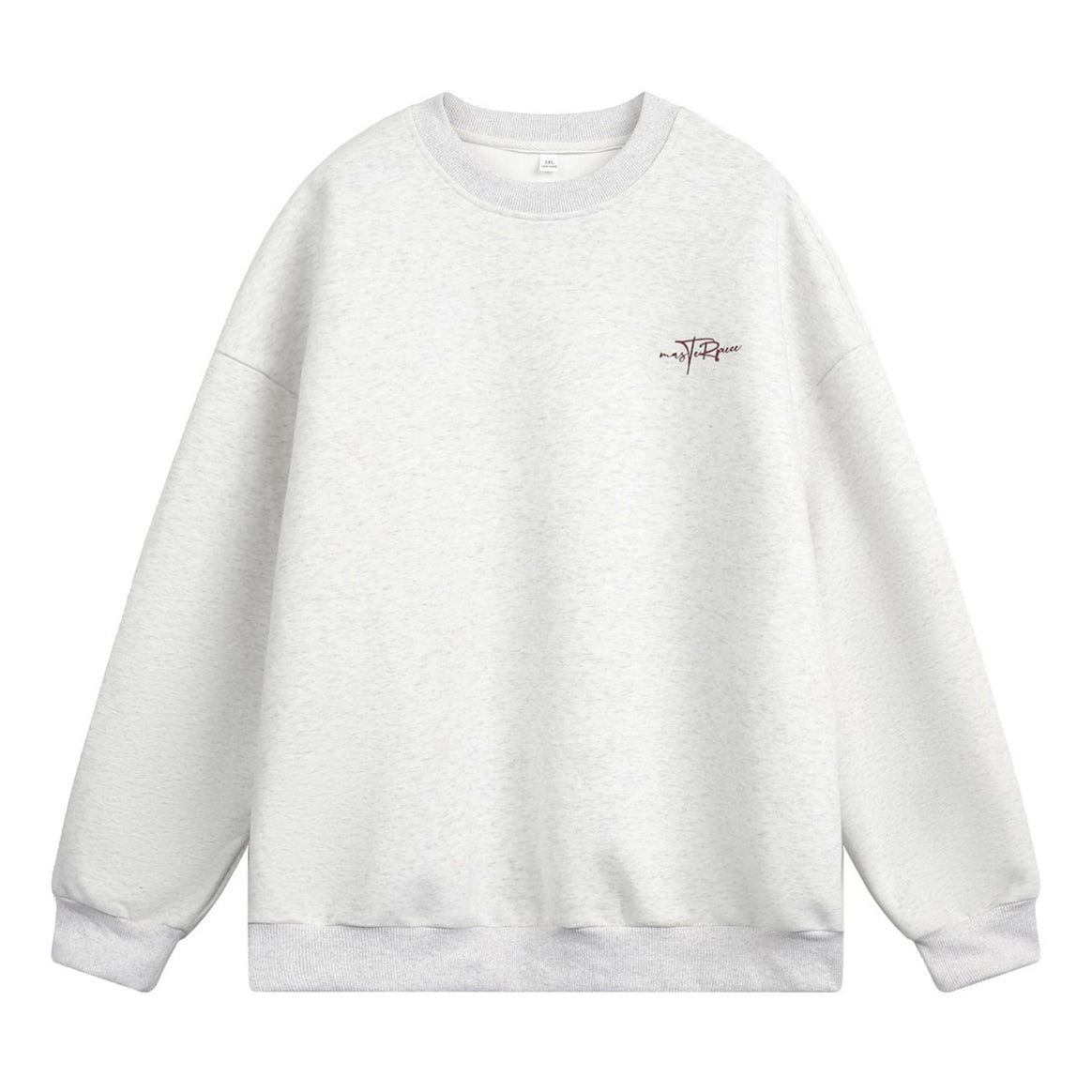 Unisex Boxy Sweatshirt with minimal script embroidery and ribbed hem Mune Fashion