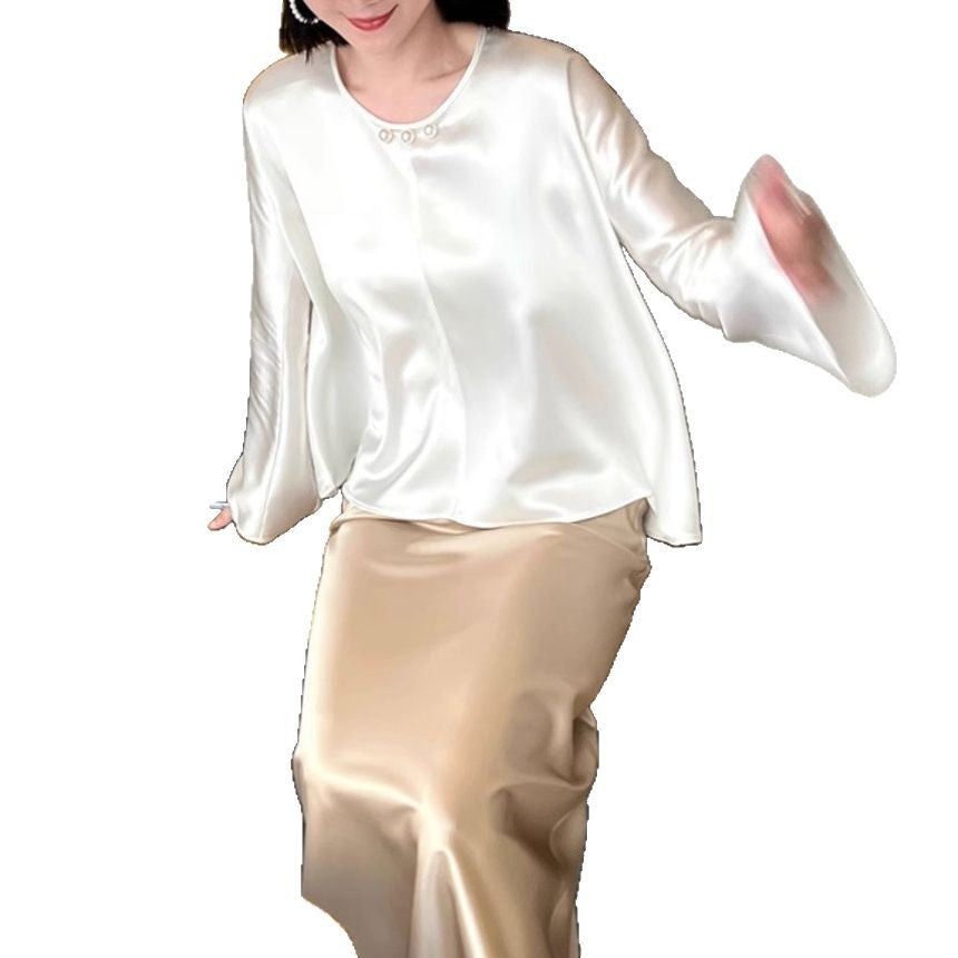 Women Elegant and airy long sleeve blouse Drune